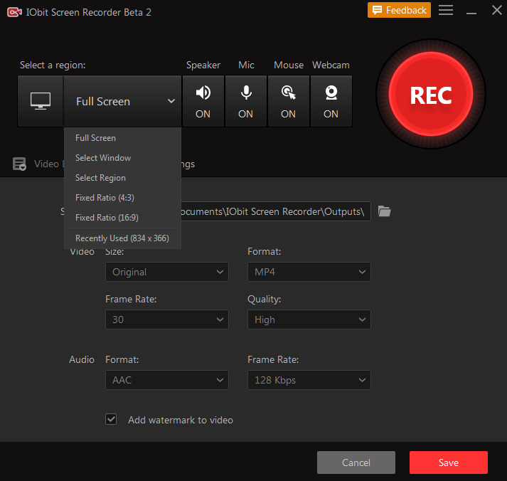 Record everything that happens on the screen with IObit Screen Recorder